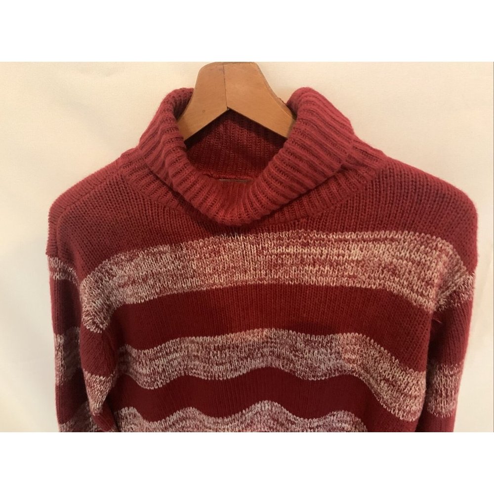 Eddie Bauer women’s xl nwot striped red wool blend Turtleneck Sweater Pullover - Picture 5 of 7